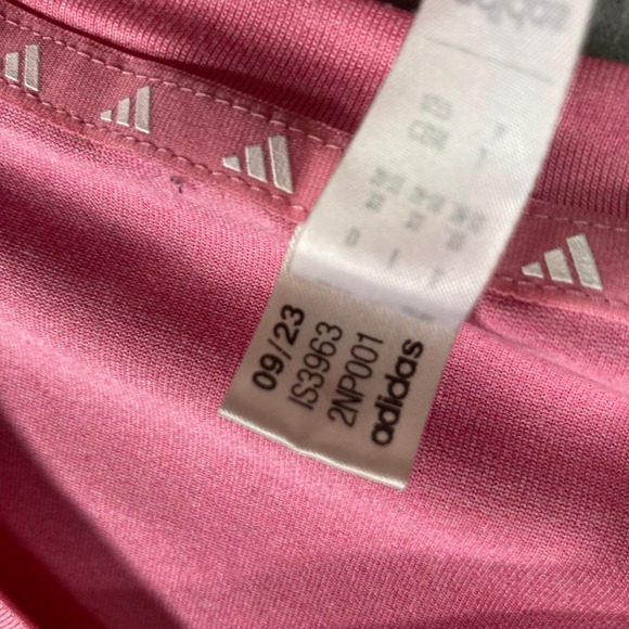 Adidas Women's XS Pink V-Neck Activewear T-Shirt Training Workout Top - Picture 7 of 8